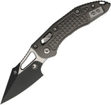 Microtech Mini Stitch Ram-Lok Natural Clear Gray Frag Aluminum Folding M390MK Knife 169MRL1FRNC