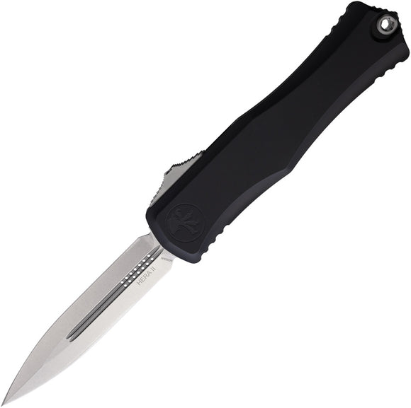 Microtech Automatic Hera II OTF Knife Black Aluminum Double Edge Blade 170210