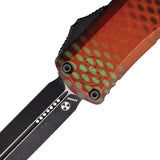 Microtech Automatic Hera II Mini OTF Knife Orange X-51 Aluminum Two-Tone Double Edge Dagger Blade 1702M1ORX51S