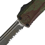 Microtech Auto Hera II Mini OTF Knife Outbreak Green Aluminum Serrated Tanto Blade 1704M2OBDS