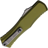 Microtech Automatic Hera II OTF Knife OD Green Aluminum Apocalyptic Recurve Blade 170510APOD