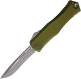 Microtech Automatic Hera II OTF Knife OD Green Aluminum Apocalyptic Recurve Blade 170510APOD