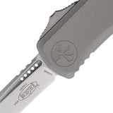 Microtech Automatic Hera II OTF Knife Stonewash Aluminum Recurve Blade 170510NC