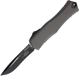 Microtech Automatic Hera II OTF Knife Stonewash Aluminum Two-Tone Recurve Blade 17051NC