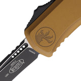 Microtech Automatic Hera II OTF Knife Tan Aluminum Two-Tone Recurve Blade 17051TA