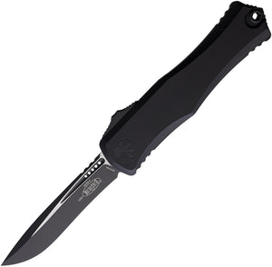 Microtech Automatic Hera II OTF Knife Black Aluminum Two-Tone Recurve Blade 17051T