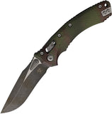 Microtech Amphibian Ram-Lok Outbreak Green Fluted Aluminum Folding M390MK Knife 17191