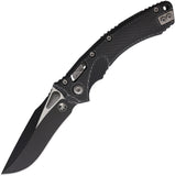 Microtech Amphibian Ram-Lok Distressed Black Fluted Aluminum Folding Two-Tone M390MK Knife 17669