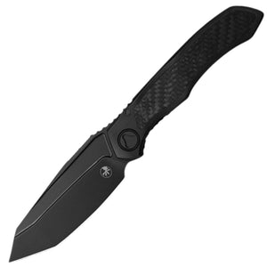 Microtech Anax Framelock Black Titanium & Carbon Fiber Folding Bohler M390 Tanto Knife 191C1DLC