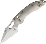 Microtech Stitch Ram-Lok Marfione Stonewash Titanium Folding M390MK Serrated Knife 19559