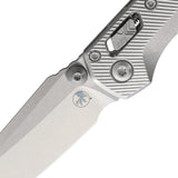 Microtech Standard Issue MSI Mini Marfione Ram-Lok Stonewash Fluted Titanium Folding M390MK Knife 19798
