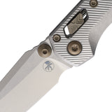 Microtech Standard Issue MSI Mini Marfione Ram-Lok Stonewash Fluted Titanium Folding M390MK Knife 19893
