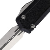 Microtech Automatic Makora OTF Knife Black Aluminum & Traction Double Edge Blade 2064S