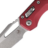 Microtech Standard Issue MSI Ram-Lok Merlot Red Fluted Aluminum Folding Apocalyptic M390MK Knife 21010APFLMR