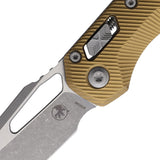 Microtech Standard Issue MSI Ram-Lok Tan Fluted Aluminum Folding Bohler M390MK Knife 21010APFLTA