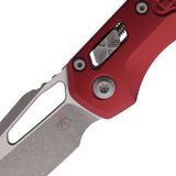 Microtech Standard Issue MSI Ram-Lok Merlot Red Frag Aluminum Folding Apocalyptic M390MK Knife 21010APFRMR