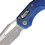 Microtech Standard Issue MSI Marfione Ram-Lok Antique Blue Frag Titanium Folding M390MK Knife 21010APFRMS2