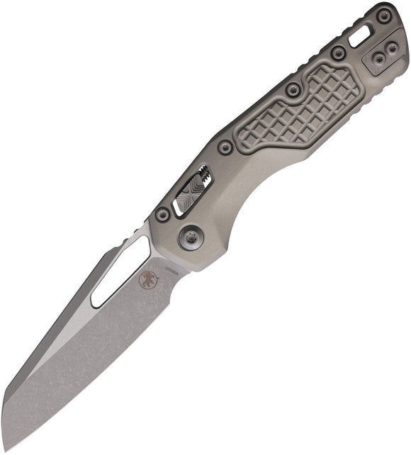 Microtech Standard Issue MSI Ram-Lok Natural Clear Frag Aluminum Folding M390MK Knife 21010APFRNC