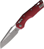 Microtech Standard Issue MSI Ram-Lok Merlot Red Smooth Aluminum Folding Apocalyptic M390MK Knife 21010APMR