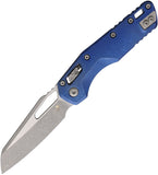 Microtech Standard Issue MSI Marfione Ram-Lok Antique Blue Titanium Folding M390MK Knife 21010APMS2