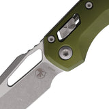 Microtech Standard Issue MSI Ram-Lok OD Green Smooth Aluminum Folding Apocalyptic M390MK Knife 21010APOD