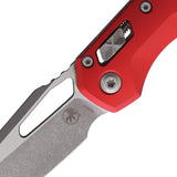 Microtech Standard Issue MSI Ram-Lok Red Smooth Aluminum Folding Apocalyptic M390MK Knife 21010APRD