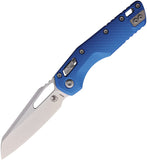 Microtech Standard Issue MSI Ram-Lok Blue Fluted Aluminum Folding M390MK Knife 21010FLBL