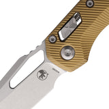 Microtech Standard Issue MSI Ram-Lok Tan Fluted Aluminum Folding M390MK Knife 21010FLTA