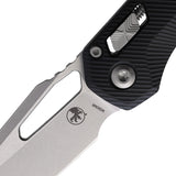 Microtech Standard Issue MSI Ram-Lok Black Fluted Aluminum Folding M390MK Knife 21010FL