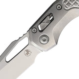 Microtech Standard Issue MSI Marfione Ram-Lok Stonewash Frag Titanium Folding M390MK Knife 21010FRMS2