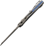 Microtech Standard Issue MSI Marfione Ram-Lok Stonewash Titanium Folding M390MK Knife 21010MS2