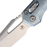 Microtech Standard Issue MSI Marfione Ram-Lok Ice Blue Titanium Folding M390MK Knife 21010MS6