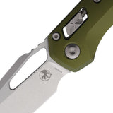 Microtech Standard Issue MSI Ram-Lok OD Green Smooth Aluminum Folding M390MK Knife 21010OD