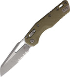 Microtech Standard Issue MSI Ram-Lok OD Green G10 Folding Serrated M390MK Knife 21011APFLGTO