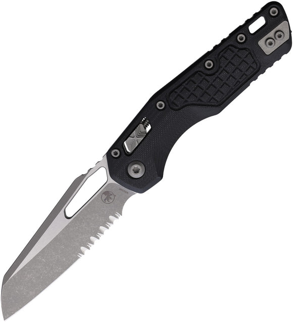 Microtech Standard Issue MSI Ram-Lok Black Frag G10 Folding Serrated M390MK Knife 21011APFRGTB