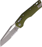 Microtech Standard Issue MSI Ram-Lok OD Green Smooth Aluminum Folding Apocalyptic M390MK Serrated Knife 21011APOD
