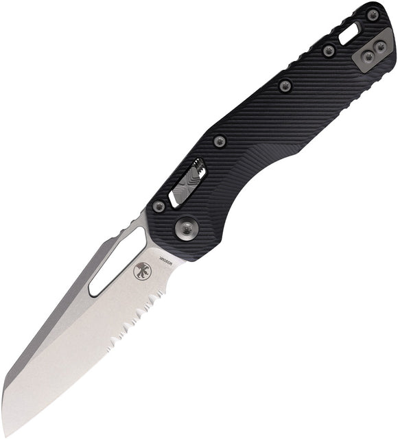 Microtech Standard Issue MSI Ram-Lok Black Fluted G10 Folding Serrated M390MK Knife 21011FLGTBK