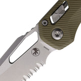 Microtech Standard Issue MSI Ram-Lok OD Green G10 Folding Serrated M390MK Knife 21011FLGTOD
