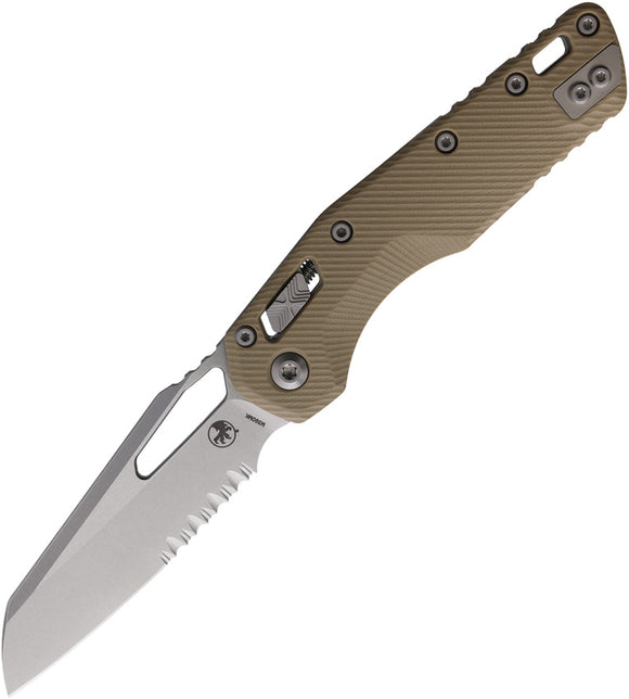 Microtech Standard Issue MSI Ram-Lok Tan G10 Folding Serrated M390MK Knife 21011FLGTTA