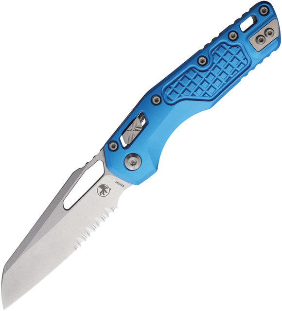 Microtech Standard Issue MSI Ram-Lok Blue Frag Aluminum Folding Serrated M390MK Knife 21011FRBL