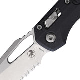 Microtech Standard Issue MSI Ram-Lok Black Frag G10 Folding Serrated M390MK Knife 21011FRGTBK