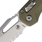 Microtech Standard Issue MSI Ram-Lok OD Green Frag G10 Folding Serrated M390MK Knife 21011FRGTOD