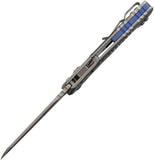 Microtech Standard Issue MSI Marfione Ram-Lok Stonewash Frag Titanium Folding M390MK Serrated Knife 21011FRMS2