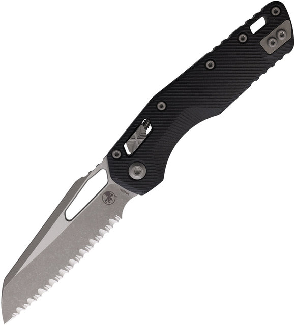 Microtech Standard Issue MSI Ram-Lok Black G10 Folding Serrated M390MK Knife 21012APFLGTB