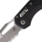 Microtech Standard Issue MSI Ram-Lok Black Frag G10 Folding Serrated M390MK Knife 21012APFRGTB