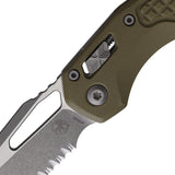 Microtech Standard Issue MSI Ram-Lok OD Green Frag G10 Folding Serrated M390MK Knife 21012APFRGTO