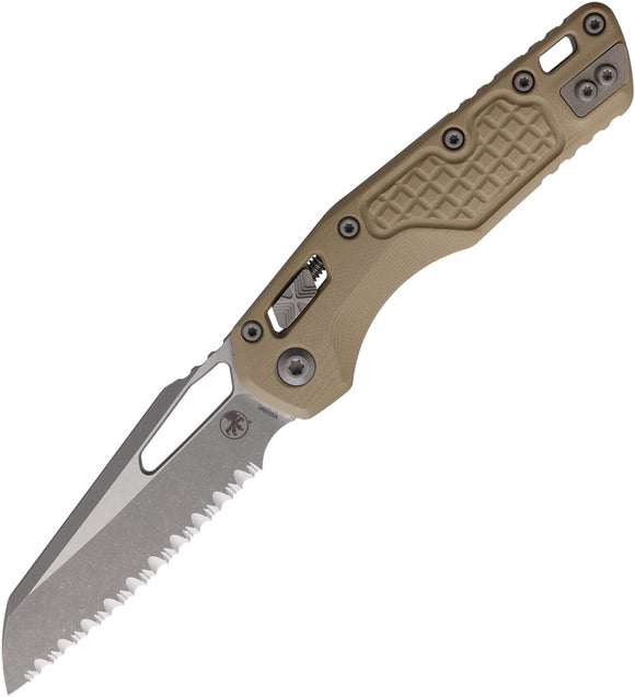 Microtech Standard Issue MSI Ram-Lok Tan Frag G10 Folding Serrated M390MK Knife 21012APFRGTT
