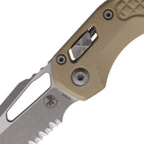 Microtech Standard Issue MSI Ram-Lok Tan Frag G10 Folding Serrated M390MK Knife 21012APFRGTT