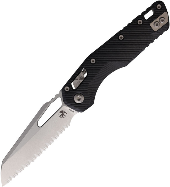 Microtech Standard Issue MSI Ram-Lok Black Fluted G10 Folding Serrated M390MK Knife 21012FLGTBK