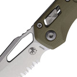 Microtech Standard Issue MSI Ram-Lok OD Green Frag G10 Folding Serrated M390MK Knife 21012FRGTOD